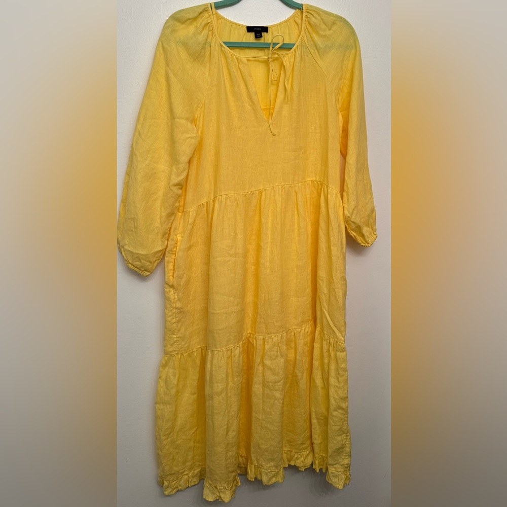 EUC J.crew linen dress.